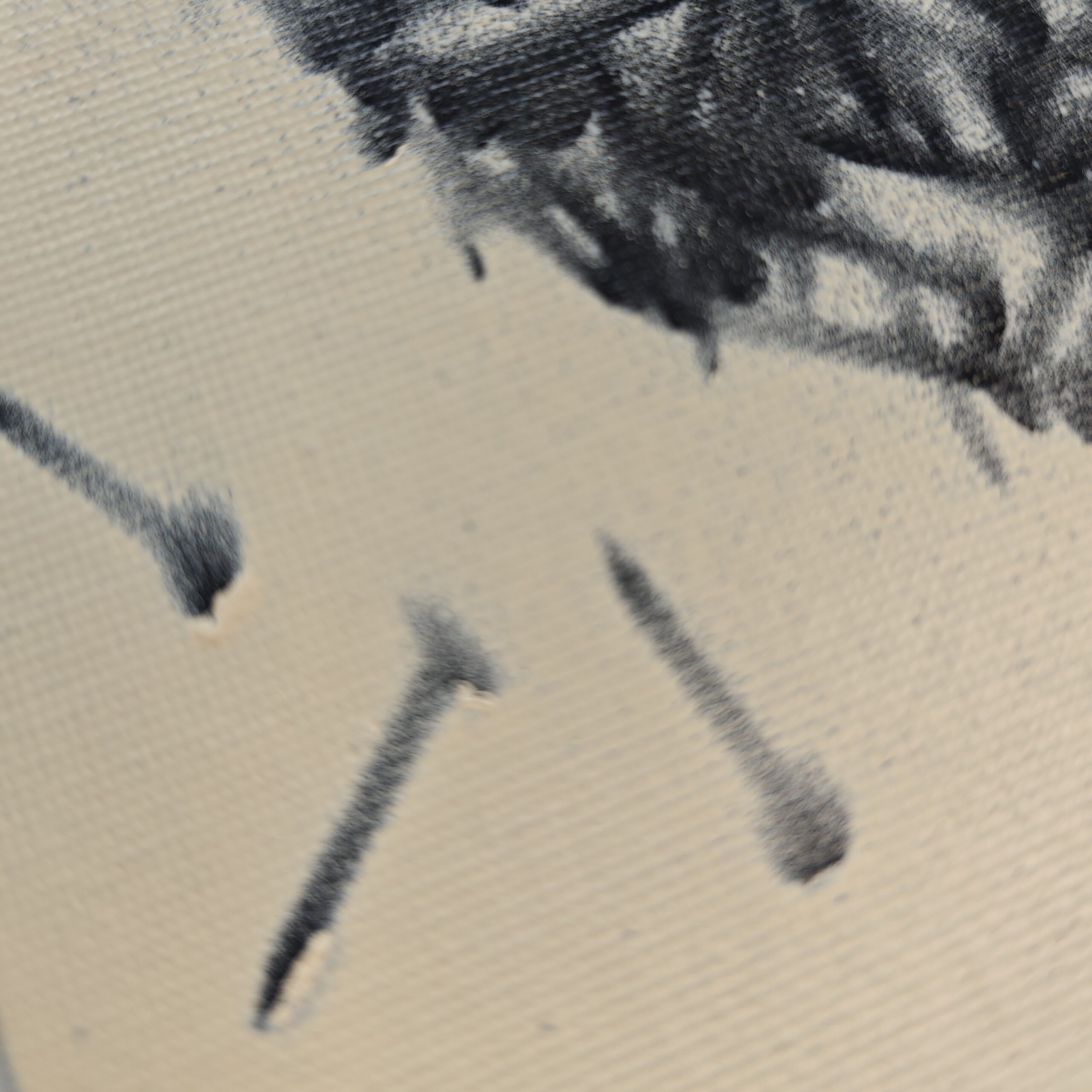 „Heart Trace“ – abstraktes Original in Sprühtechnik, 15 × 15 cm – Bild 6