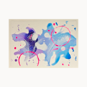 Kunstkarte „Blue Pulse“ – abstraktes Original