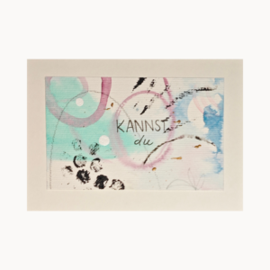 Kunstkarte „Kannst du“ – abstraktes Original