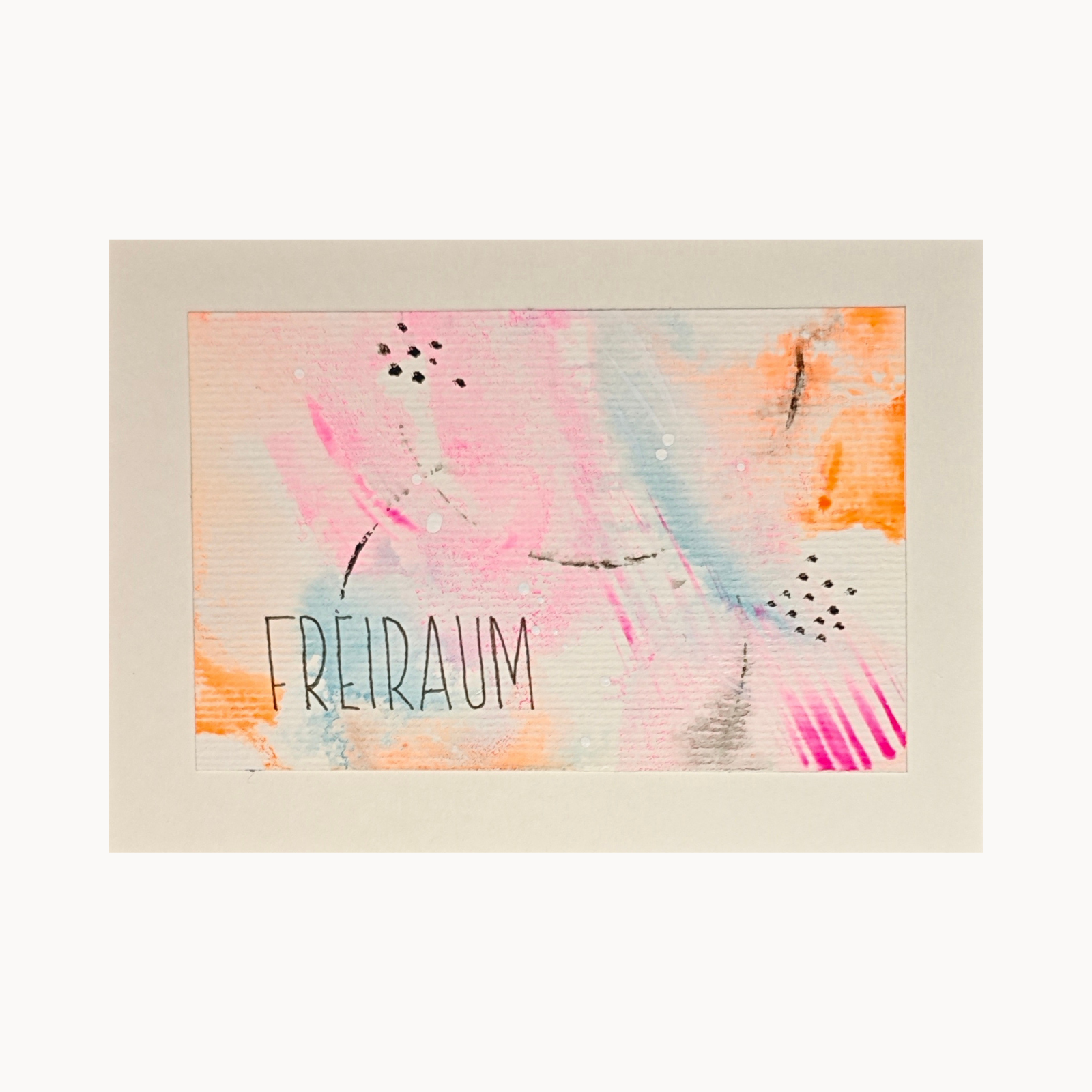 Kunstkarte „Freiraum“ – abstraktes Original