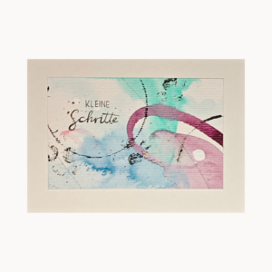 Kunstkarte „Kleine Schritte“ – abstraktes Original