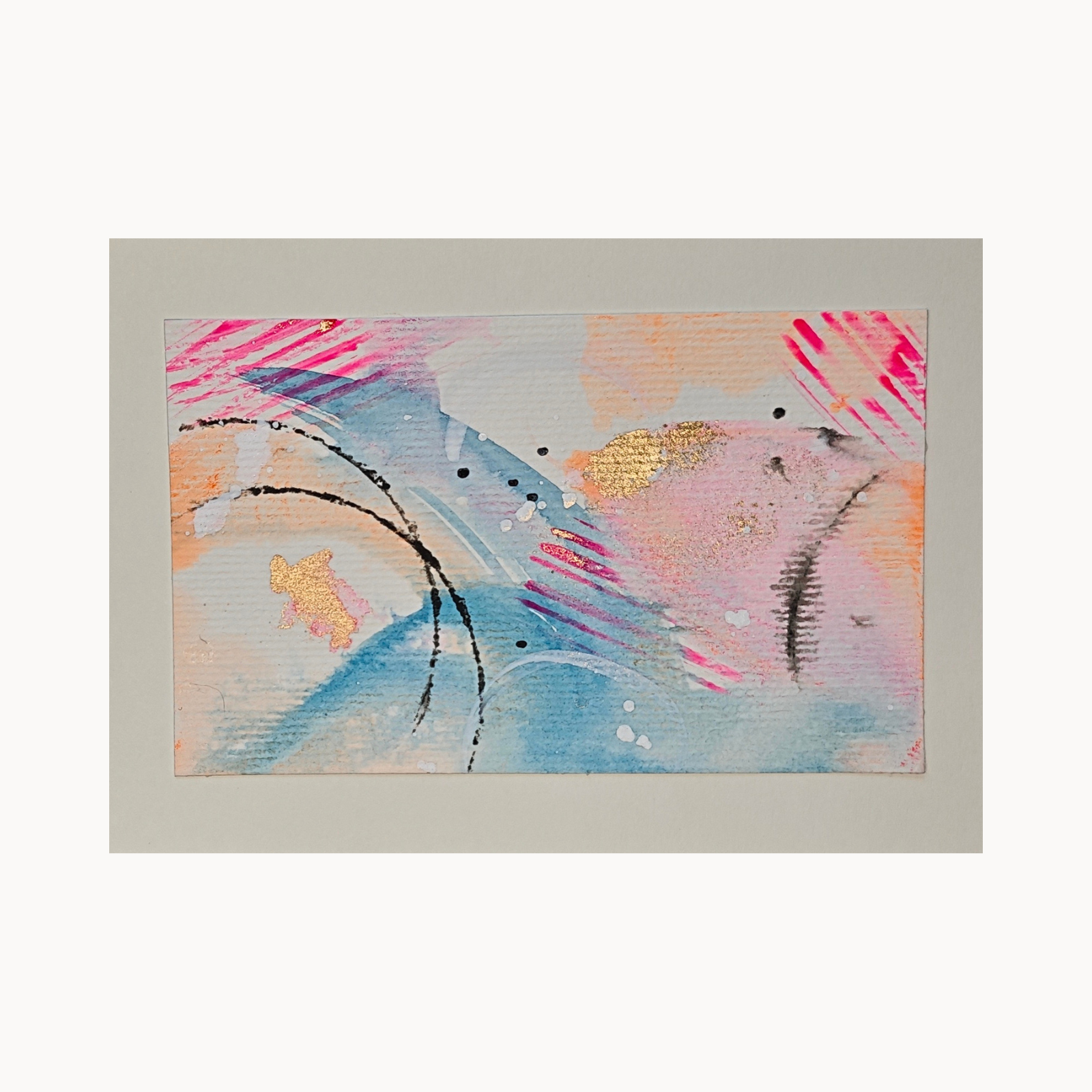 Kunstkarte „Pastel Breeze“ – abstraktes Original