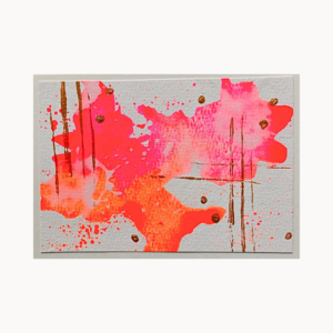 Kunstkarte „Neon Gold“ – abstraktes Original