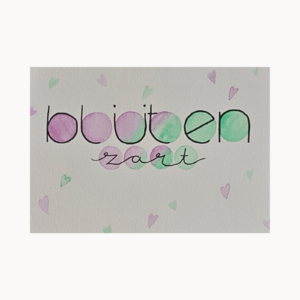 Letteringkarte „Blühen zart“