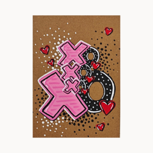 Grußkarte „XOXO“