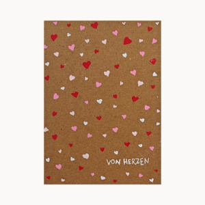 Grußkarte „Herzkonfetti“ – Von Herzen