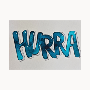 Grußkarte „Hurra“