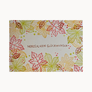 Grußkarte „Herbstblätter“ – Herzlichen Glückwunsch