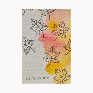 Grußkarte „Herbstfarben“ – Danke für alles