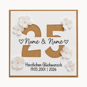 Personalisierte Anlasskarte mit kleinen Blumen
