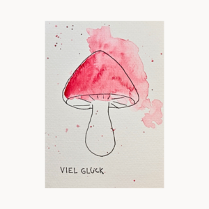 Grußkarte „Pilz“ – Viel Glück