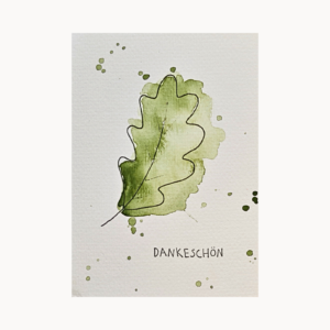 Grußkarte „Eichenblatt“ – Dankeschön